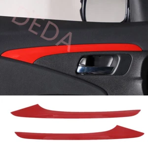 Red ABS Interior Door Panel Decorative Cover For Honda Pilot 2016-22 Accessories - Picture 1 of 16