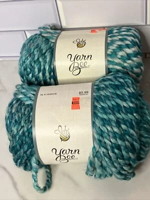 2 Skeins Yarn Bee Dream Spun Malibu Blue #5 Weight 3.5oz, 76 Yds - Image 1 of 4