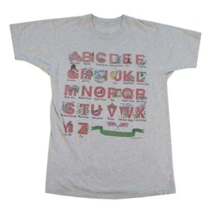 Vintage London Alphabet Single Stitch T-Shirt - M - Picture 1 of 3
