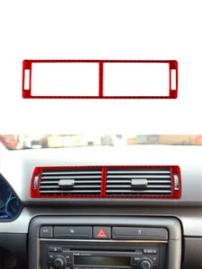 Central Control Air Outlet Panel Trim Carbon Fiber For Audi A4 S4 2005-2008 Red - Imagen 1 de 11
