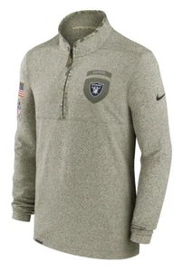 Men's Nike Las vegas Raiders 2022 Salute to Service Shield Quarter-Zip Jacket - Picture 1 of 7