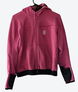 Loki Girl's XXL 11/12 Long Sleeve Full Zip Tech Hoodie Pink Black - Picture 1 of 8