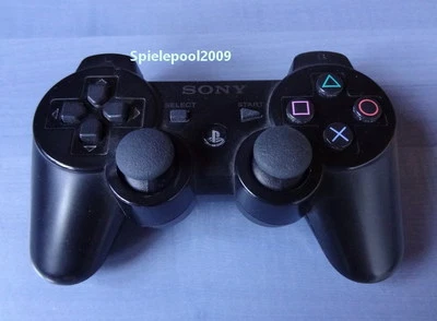 1 original Sony PS3 Dualshock 3 wireless Controller schwarz m. Vibration DEUTSCH - Bild 1 von 2