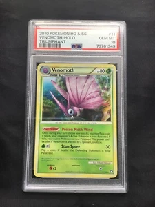 Pokemon Cards: HGSS Triumphant Rare Holo: Venomoth 11/102 PSA 10 - Picture 1 of 6