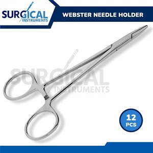 12 Pcs Webster Needle Holder 5" Dental Surgical Stainless Steel German Grade - Picture 1 of 3