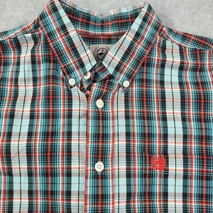 Cinch Boys XL 14 Western Shirt LS Button Down Multicolor Plaid Cowboy Rodeo - Picture 1 of 20