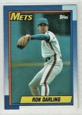 1990 Topps Baseball Card #330 Ron Darling New York Mets 