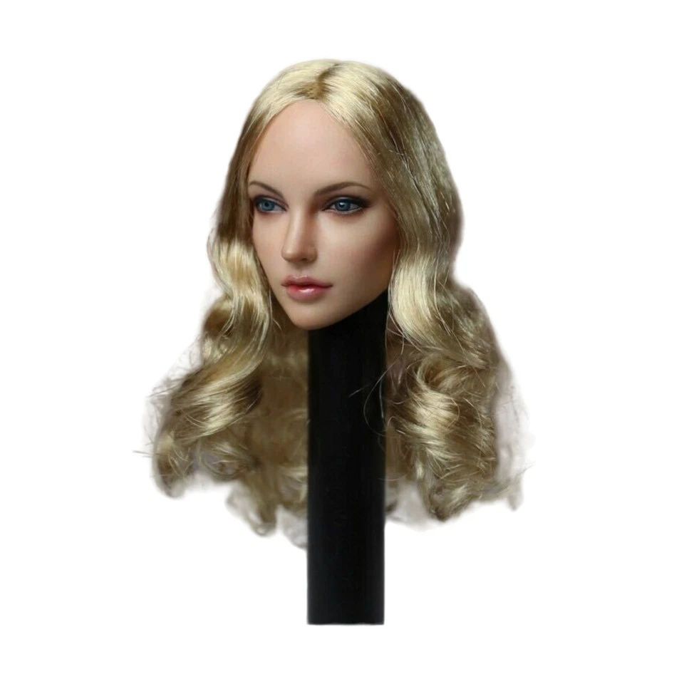 Super Duck Sdh005b 1/6 European Female Head Carving Curly Hair for Phicen Figure