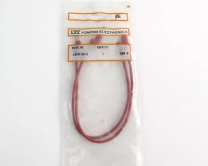 NOS ITT/Pomona 4274-24-2 Multi-Stacking Banana Plug Patch Cord Red 24" - Picture 1 of 2
