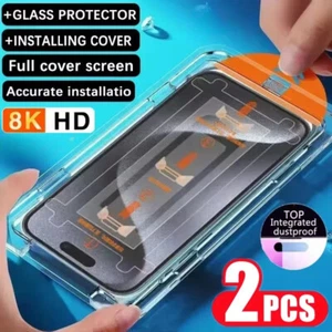 For iPhone 16E 16 15 14 13 12 11 Pro Max X Screen Protector Cover Tempered Glass - Picture 1 of 13