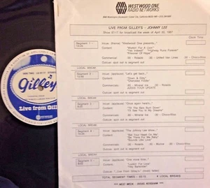 RADIO SHOW: LIVE FROM GILLEY'S  JOHNNY LEE 4/20/87 13 TUNES LIVE IN CONCERT - Picture 1 of 6