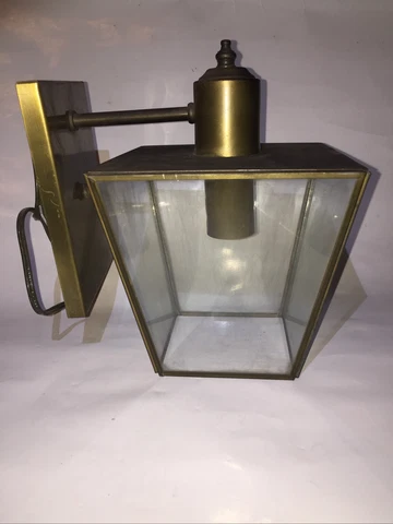 Vintage Corbett Lighting Brass & Glass Wall Sconce Lighting Fixture MCM Cover