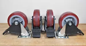 Set 4 Ruote per Ruote COLSON 6" x 2" Girevoli e Bloccatrici Tech-Lock - Foto 1 di 12