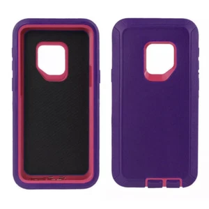 Phone Case Hybrid Shockproof Defender Cover For Samsung Galaxy S9 Purple Pink - Picture 1 of 1