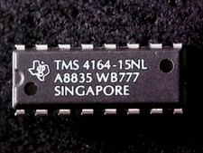 TMS4164-15NL Texas Instruments DRAM, 64K X 1  150ns,  4164 (DIP-16)