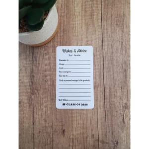 Personalized Graduation Wishes and Advice Cards | 3" x 5" Cards - Picture 1 of 4