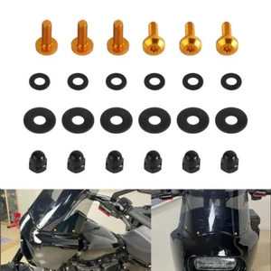 Motorcycle Windscreen Windshield Bolts Screw Kit For Harley Road Warrior Fairing - Picture 1 of 9