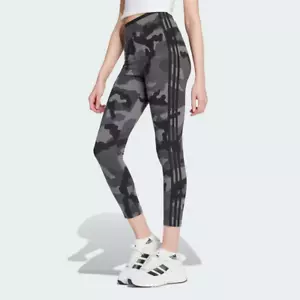 adidas Women's Essentials 3-Stripes Camo,Black Print 7/8 Length Leggings Sz XXL - Picture 1 of 11