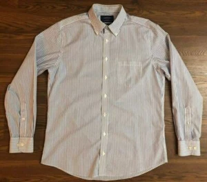 Charles Tyrwhitt Weekend Slim Herren mittelblau gestreift L/S Button Down Hemd B2 - Bild 1 von 8