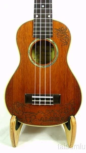 Alulu solid mahogany concert ukulele,Laser hawaiian hula girl,hard case, HU715 - Picture 1 of 6