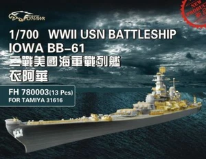 Flyhawk FH780003 1/700 WWII USN Battleship Iowa BB-61 Detailing Set (For TAMIYA) - Picture 1 of 2