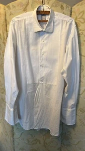 Vintage ROCOLA SAVOY White Dress Shirt Marcella Bib 17" Collar - Picture 1 of 7