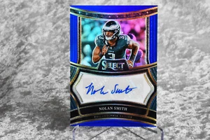 2024 Panini Select NOLAN SMITH AUTO Blue Signature Prizm  🔥/149 EAGLES - Picture 1 of 2