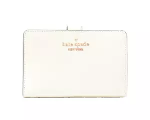 New Kate Spade Madison Medium Compact Bifold Wallet Leather Meringue - Picture 1 of 3