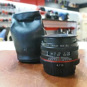 Used Pentax HD 15mm f4 ED AL Ltd - Black - 12 Months Warranty - Picture 1 of 3