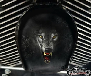 Harley Davidson Custom Horn cover Touring Dyna Softail Sportster M8 WOLF - Picture 1 of 1