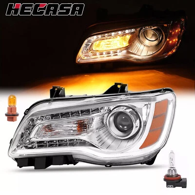 Chrome Clear Headlight Left For Chrysler 300 2011-2014 2015-2023 Headlamp LED Foto 1 de 4