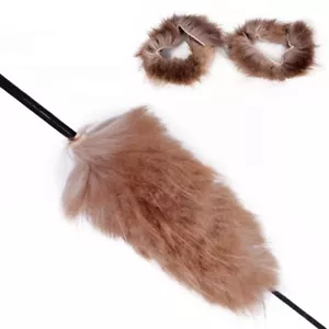 1 Pair Archery Bow String Silencer Beaver Fur Dampener Recurve Bow Longbow - Picture 1 of 5