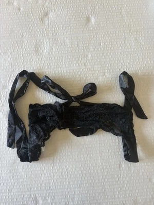 Cosabella Black Semi Sheer Size Small/medium Bralette With Tie In Back - Image 1 of 4