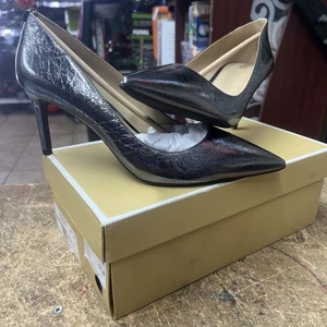 Michael Kors Alina Flex Pump Crackled Metallic Leder Größe 11 - Gunmetal - Bild 1 von 12