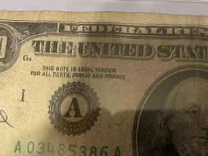 Rare 1977 $100 Error Note (A03485386A) Misalignment+Double Printed Words (As Is) - Picture 1 of 21