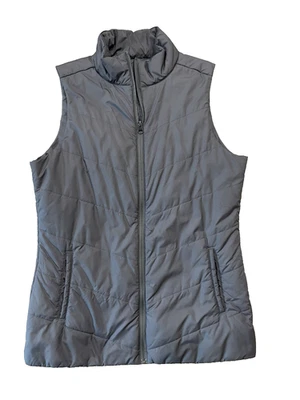 Cabelas Chaleco Puffer Mujer Talla M Gris Cremallera Completa Largo con Bolsillos Gorpcore Foto 1 de 4