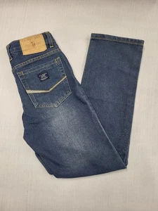 US Polo Assn Straight Jeans Youth Boys Size 14 Blue Cotton Embroidered Logo - Picture 1 of 16