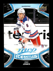 2021-22 Upper Deck MVP Ice Battles #225 Zac Jones - New York Rangers Hockey Card - Picture 1 of 2