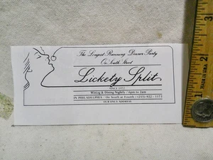 1984 AD Lickety Split gay lesbian restaurant PHILAdelphia PA. 1980s - Bild 1 von 1