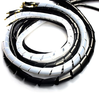 Ф4-30mm Spiral Wrap Cable Binding Tidy Leads on TV / PC / Home Office Wires Hide - Image 1 of 4