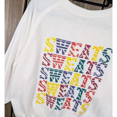 Sudaderas DD Bi Chego Vintage Años 80 Arco Iris Lindo Pullover Cuello Redondo Sudadera Grande Foto 1 de 4