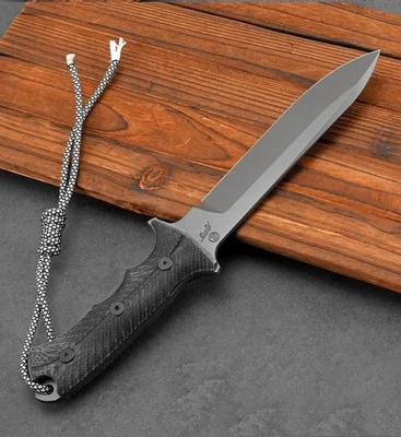 12'' New DC53 Steels Blade Linen Handle Tactics Survival Hunting Knife VTH118P - Image 1 of 4