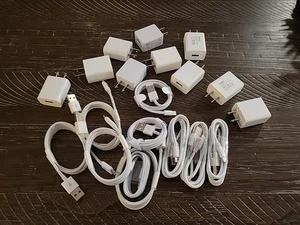 10 PACK Apple iPhone / iPad Lite-ning to USB Cable Charger Cord 3FT w/ Bricks - Picture 1 of 1