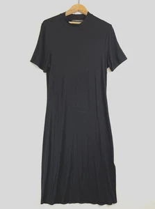 FOXBLOOD Midikleid Damen XL schwarz Stretch hochgeschlossen kurzarm - Bild 1 von 13