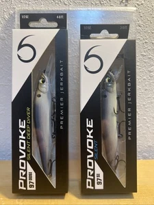 1 - 6th SENSE PROVOKE 97DDSI & 1 - 97DI SERIES Premier Jerkbait. Neu Insgesamt 2. - Bild 1 von 3