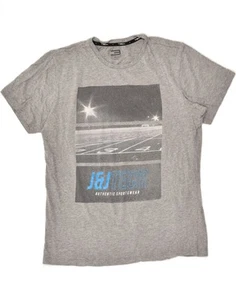 JACK & JONES Mens Graphic T-Shirt Top Medium Grey Cotton AY95 - Picture 1 of 3