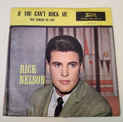 Ricky Nelson OLD ENOUGHT TO LOVE (ROCK ABILLY 45/PS) #5935 PLAYS VG++ Foto 1 de 4