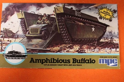 KIT MODELO MPC ANFIBIO BUFFALO & JEEP 4x4 # 1-6201 caja abierta piezas selladas 1/72 Foto 1 de 2