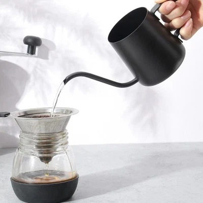 Cafe Stainless Steel Coffee Pot Gooseneck Pour Over Coffee Pot  Office - Image 1 of 4