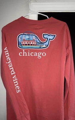 Vineyard Vines Chicago Navy Pier Whale T-shirt  Long  Sleeve Size Youth Large - Image 1 of 4